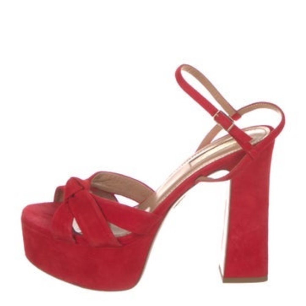 Authentic Aquazzura suede slingback sandals